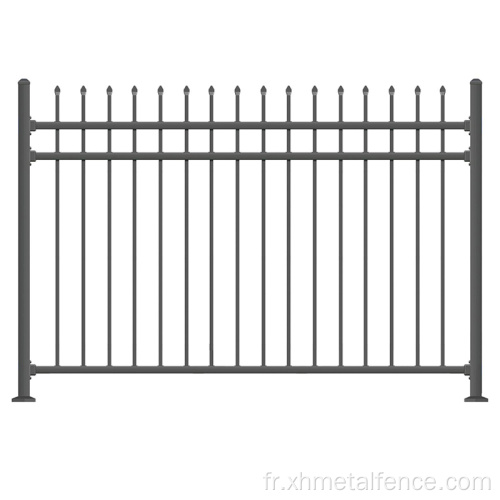 Vente directe clôture en fer forgé en zinc en acier